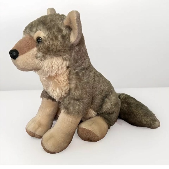 Wild Republic Gray Wolf 12” Soft Plush Stuffed Animal Toy Soft Fluffy Cuddly - Picture 1 of 10